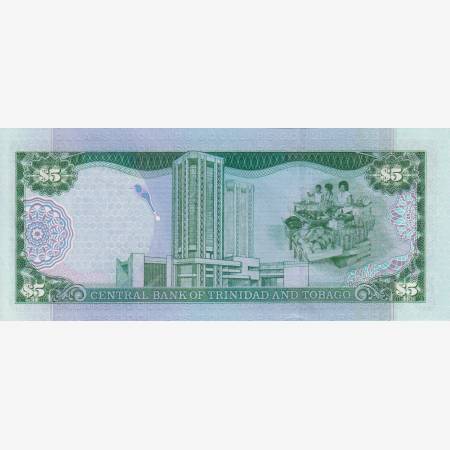 Trinidad és Tobago 5 dollár 2002. P 42 (L) Trinidad és Tobago 5 dollár 2002. P 42 (L)