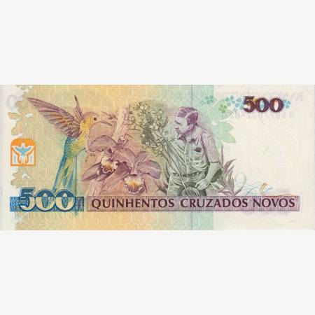 Brazilia 500 cruzados novos 1990.   P 226b   (L)