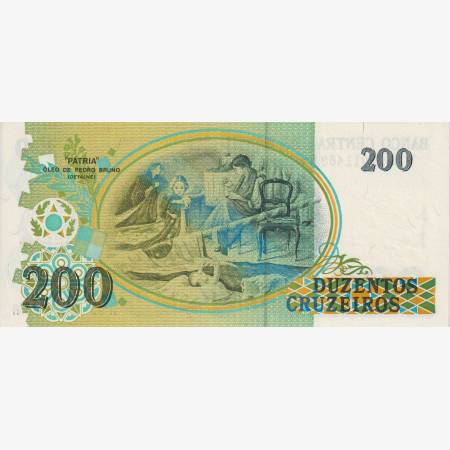 Brazilia 200 cruzeiros 1990. P 229 (L) Brazilia 200 cruzeiros 1990. P 229 (L)