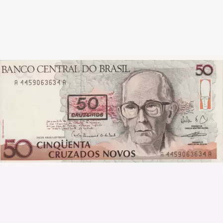 Brazilia 50 cruzeiros/50 cruzados  1990.   P 223   (L)
