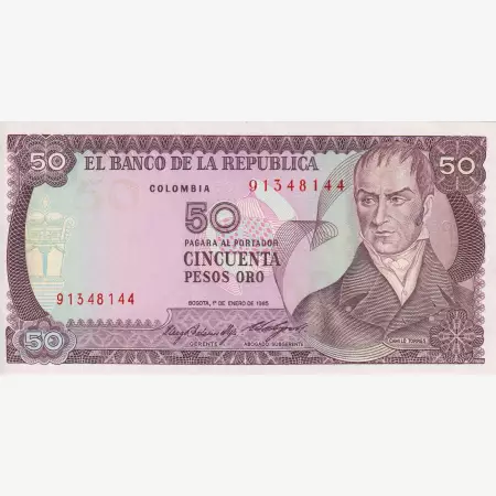 Kolumbia 50 pesos 1985.   P 425a   (L)