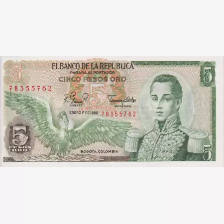 Kolumbia 5 pesos 1980.   P 406   (L)