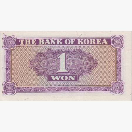 Korea 1 won 1962-1970. P 30 (L) Korea 1 won 1962-1970. P 30 (L)