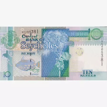 Seychelles 10 rupees 1998-2008.   P 36b   (L)