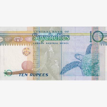 Seychelles 10 rupees 1998-2008.   P 36b   (L)