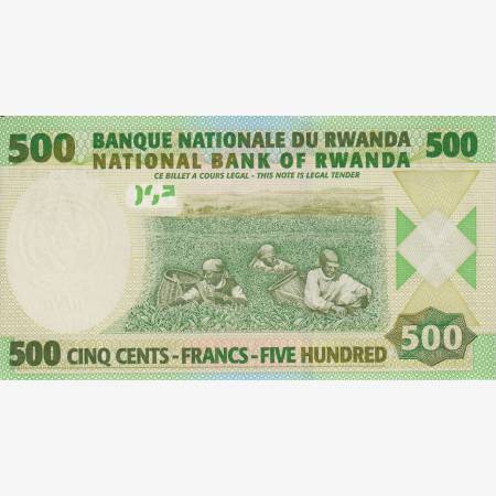 Rwanda 500 francs 2008. P 34 (L) Rwanda 500 francs 2008. P 34 (L)