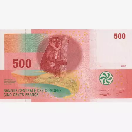 Comores-szigetek 500 francs 2006.   P 15   (L)