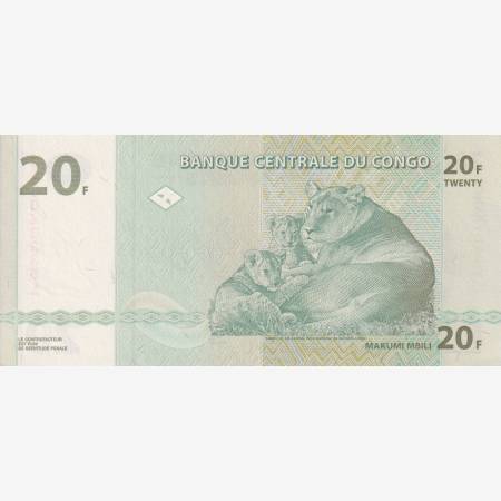 Kongó 20 francs 2003. P 94 (L) Kongó 20 francs 2003. P 94 (L)