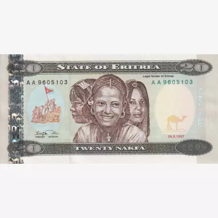 Eritrea 20 nakfa 1997.   P 4   (L)