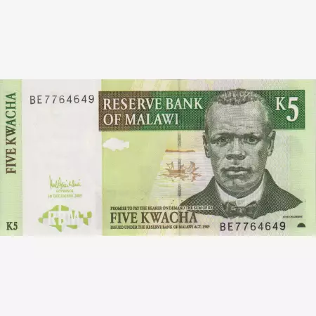 Malawi 5 kwacha 2005.   P 36c   (L)