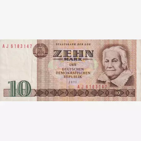 Németország NDK. 10 márka 1971.  P 28
