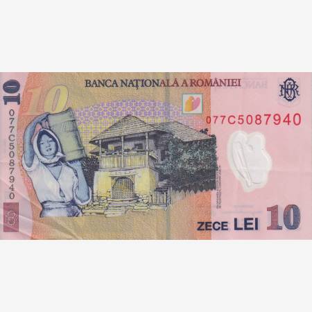 Románia 10 lei 2005. P 119a polimer Románia 10 lei 2005. P 119a polimer