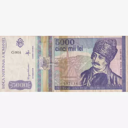 Románia 5000 lei 1993.   P 104