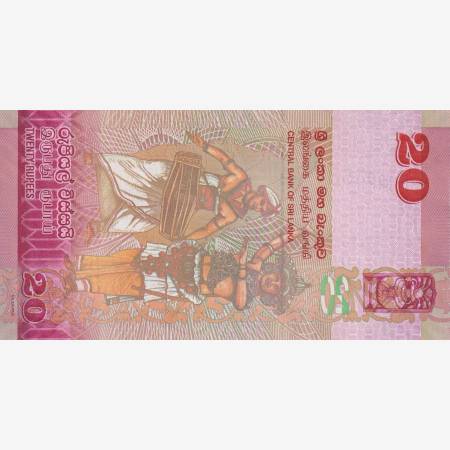 Sri Lanka 20 rupees 2010. P 123a Sri Lanka 20 rupees 2010. P 123a