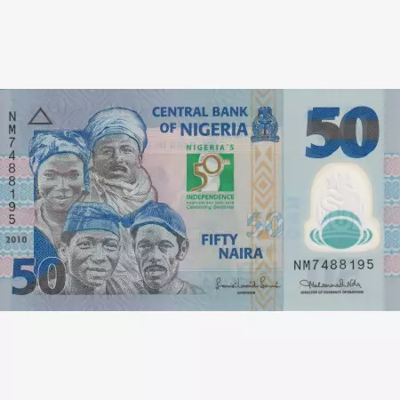 Nigéria 50 naira 2010.   P 37 polimer