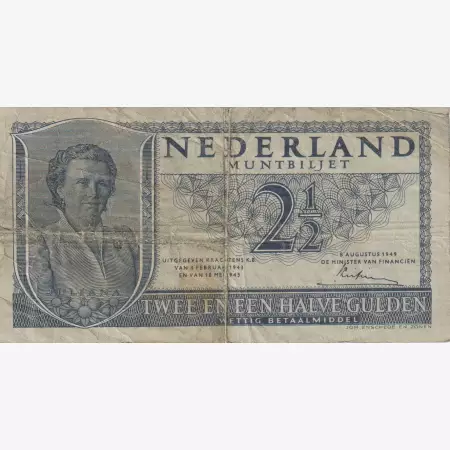 Hollandia 2 1/2 gulden  1949.   P 73