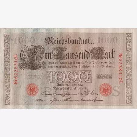Németország 1000 márk 1910.   P 19