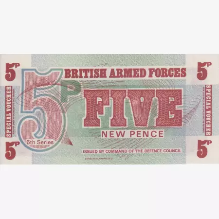 Angol katonai 5 pence 6. Seria 1972.   M 47