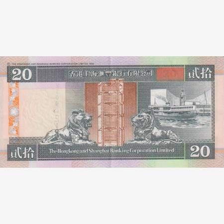 Hong Kong 20 dollars 1997. P 201c Hong Kong 20 dollars 1997. P 201c