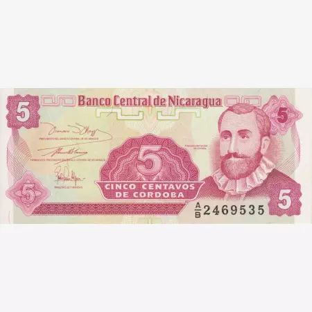 Nicaragua 5 centavo 1991.   P 168