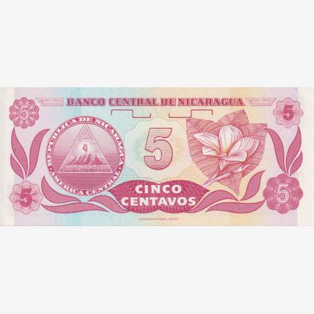Nicaragua 5 centavo 1991. P 168 Nicaragua 5 centavo 1991. P 168