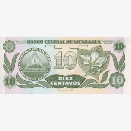 Nicaragua 10 centavo 1991. P 169 Nicaragua 10 centavo 1991. P 169