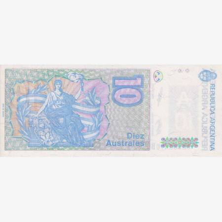 Argentina 10 australes 1987-1989 P 325 Argentina 10 australes 1987-1989 P 325