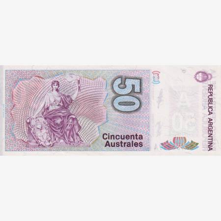 Argentina 50 australes 1987-1989 P 326 Argentina 50 australes 1987-1989 P 326