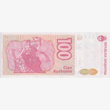 Argentina 100 australes 1987-1989 P 327 Argentina 100 australes 1987-1989 P 327