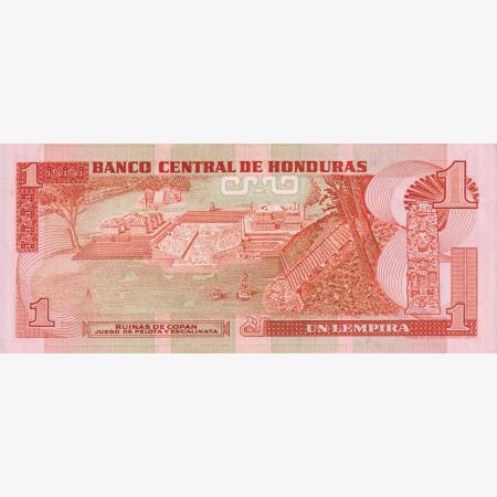 Honduras 1 lempira 1989. P 68c Honduras 1 lempira 1989. P 68c