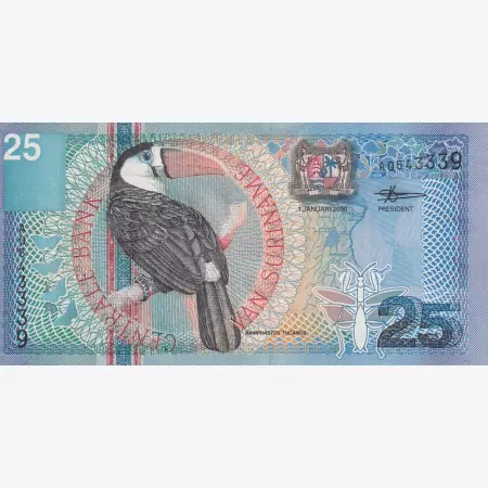 Suriname 25 gulden 2000.   P 148
