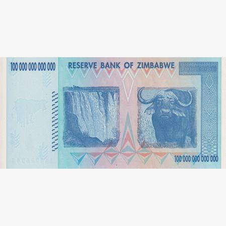 Zimbabwe 100 trilió dollár 2008. P 91 Zimbabwe 100 trilió dollár 2008. P 91