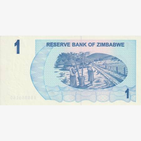 Zimbabwe 1 dollár 2006. P 37 Zimbabwe 1 dollár 2006. P 37