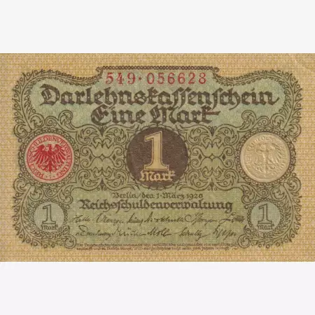 Németország 1 marka 1920.   P 58
