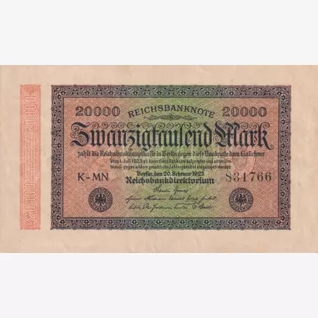 Németország 20.000 marka 1923.   P 85 Wz. 47 vízjel