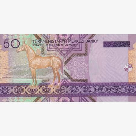Türkmenisztán 50 manat 2005.   P 17