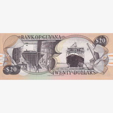 Guyana 20 dollár  2006.   P 30c
