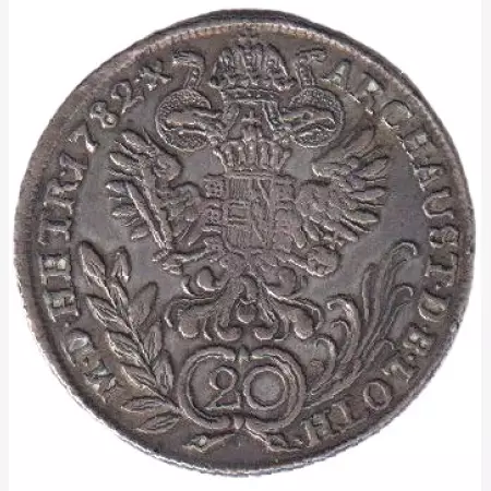 II. József 20 krajcár 1782.B Ezüst 583 6,68g  27mm