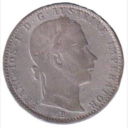 Ferenc József 1/4 Florin 1860.B Ezüst 520  5,3g  23mm