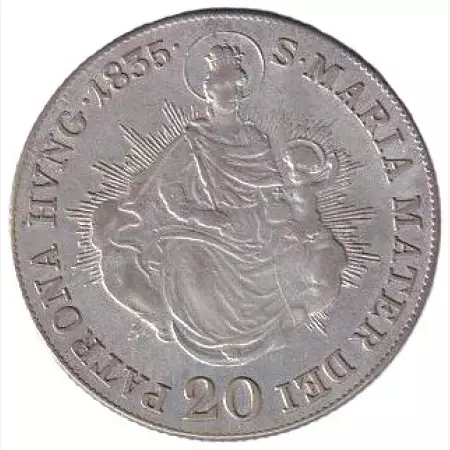 I. ferenc 20 krajcár 1835.B Ezüst 583  6,6g  26,6mm
