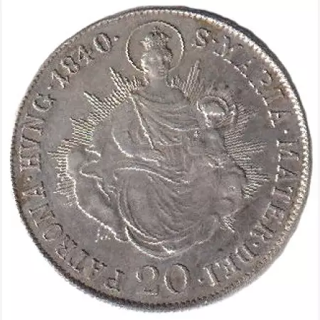 I. ferenc 20 krajcár 1840.B Ezüst 583  6,6g  26,6mm
