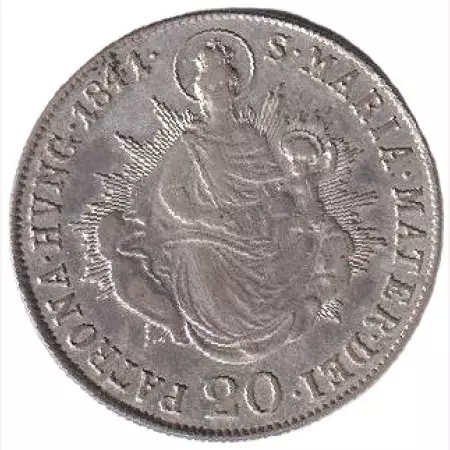 I. ferenc 20 krajcár 1841.B Ezüst 583  6,6g  26,6mm