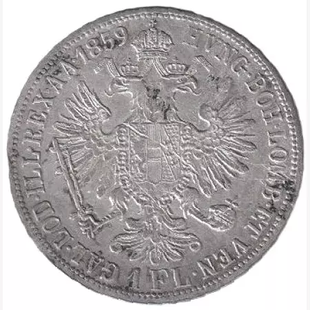 Ferenc József 1 Florin 1859.A Ezüst 900  12,34g  29mm