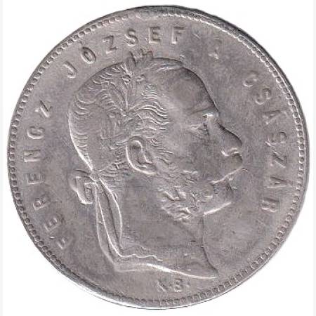 Ferenc József 1 Forint 1868.KB Ezüst 900 12,3g 29mm Ferenc József 1 Forint 1868.KB Ezüst 900 12,3g 29mm