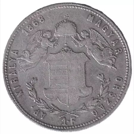 Ferenc József 1 Forint 1868.GYF Ezüst 900  12,3g  29mm