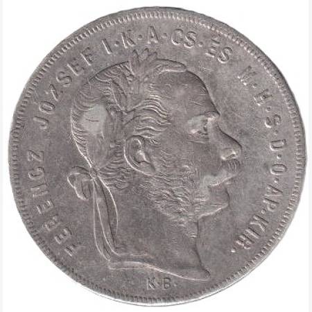 Ferenc József 1 Forint 1876.KB Ezüst 900 12,34g 29mm Ferenc József 1 Forint 1876.KB Ezüst 900 12,34g 29mm