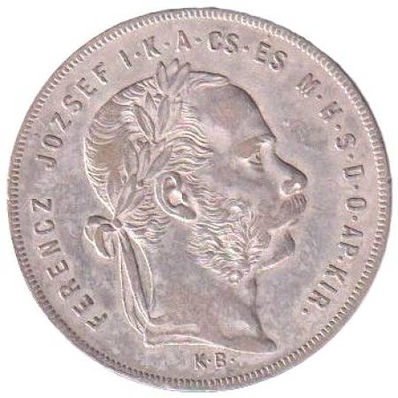 Ferenc József 1 Forint 1878.KB Ezüst 900 12,34g 29mm Ferenc József 1 Forint 1878.KB Ezüst 900 12,34g 29mm