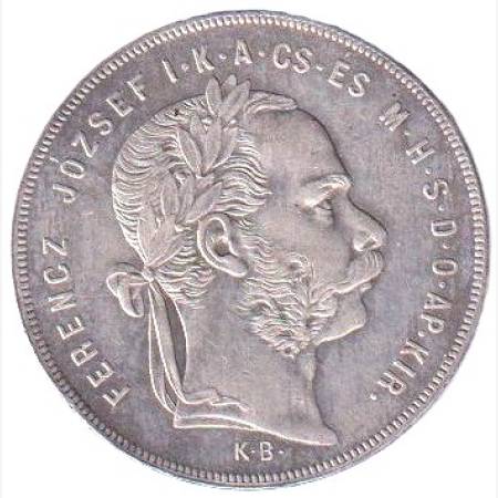 Ferenc József 1 Forint 1879.KB Ezüst 900 12,34g 29mm Ferenc József 1 Forint 1879.KB Ezüst 900 12,34g 29mm