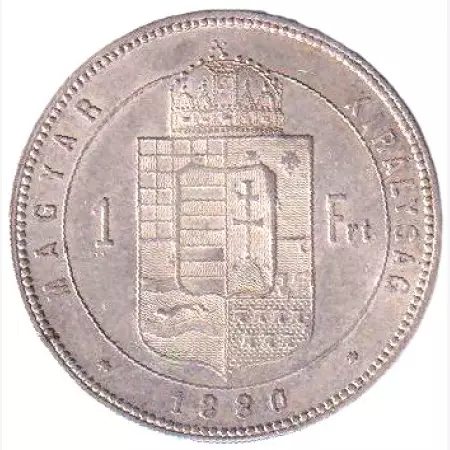 Ferenc József 1 Forint 1880.KB  Ezüst 900  12,34g  29mm