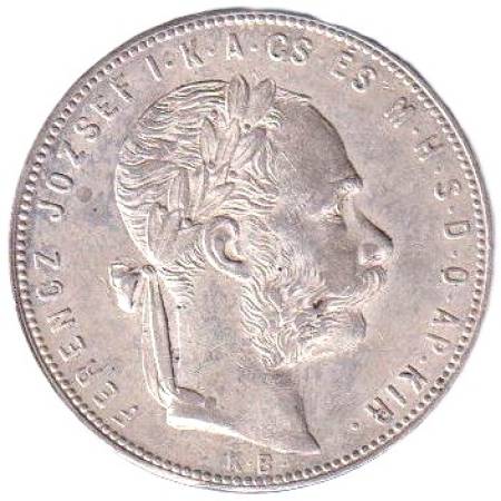 Ferenc József 1 Forint 1880.KB Ezüst 900 12,34g 29mm Ferenc József 1 Forint 1880.KB Ezüst 900 12,34g 29mm